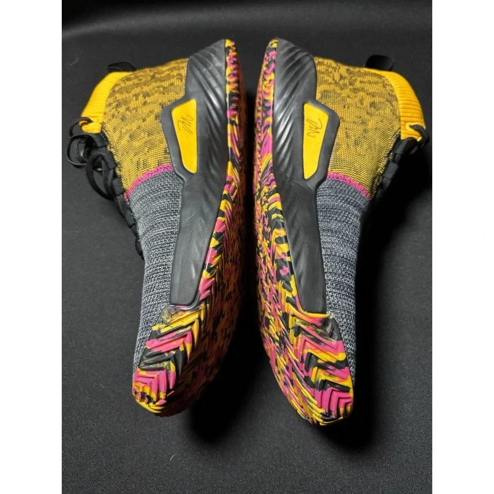 Adidas Dame 5 EF9367 Core Black Active Gold Shock Pink Men's Size 13 Shoes